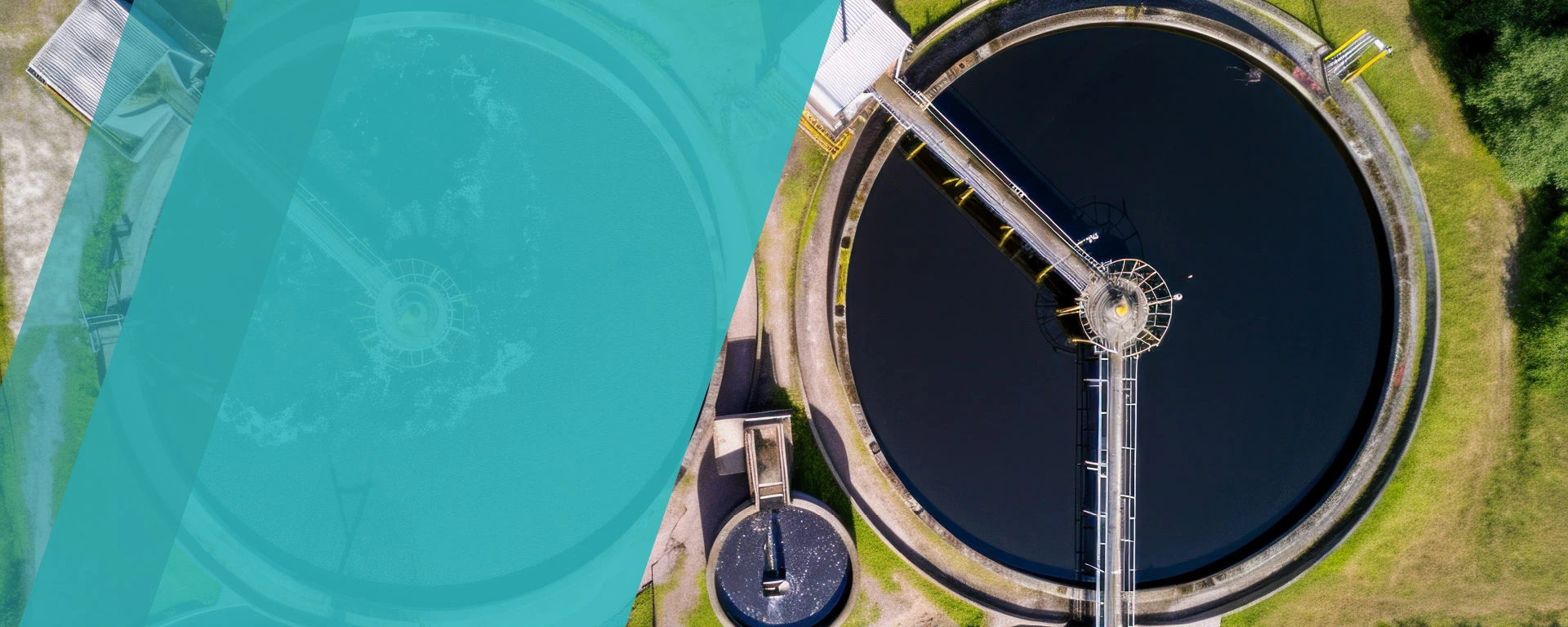 Areal view of a Waste Water Treatment Plant